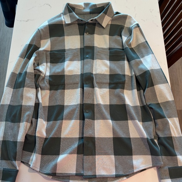 Lululemon Soft Knit Overshirt - Green Plaid - Picture 1 of 3